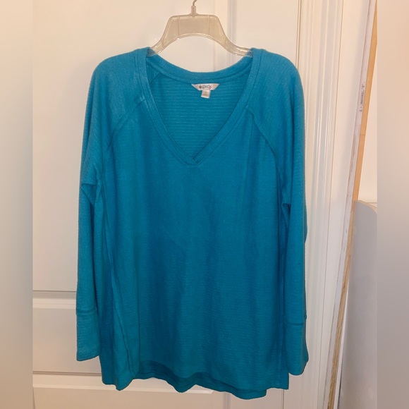 WildFox peacock Blue Haley waffle Top - Picture 2 of 4